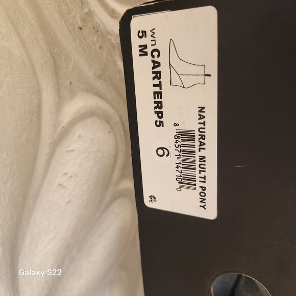 Nine West Carter Natural Multi Pony Nine West Wedge Ankle Boots. NIB. 5 - Picture 3 of 9